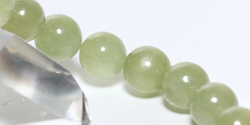 高品質]グリーンクンツァイト？ブレスレット（約9.5mm玉） - 埼玉県