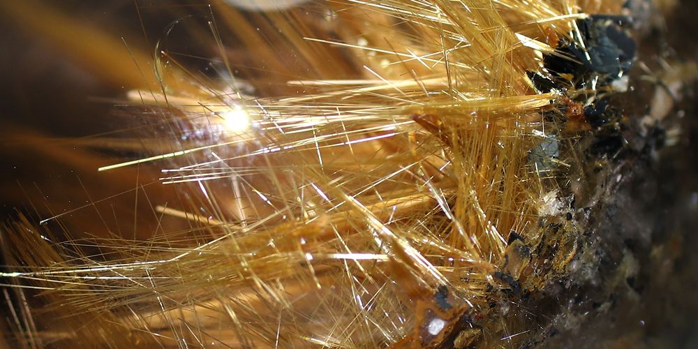 トップクォリティ]ブラジル産太陽放射ルチルクォーツ丸玉/スフィア