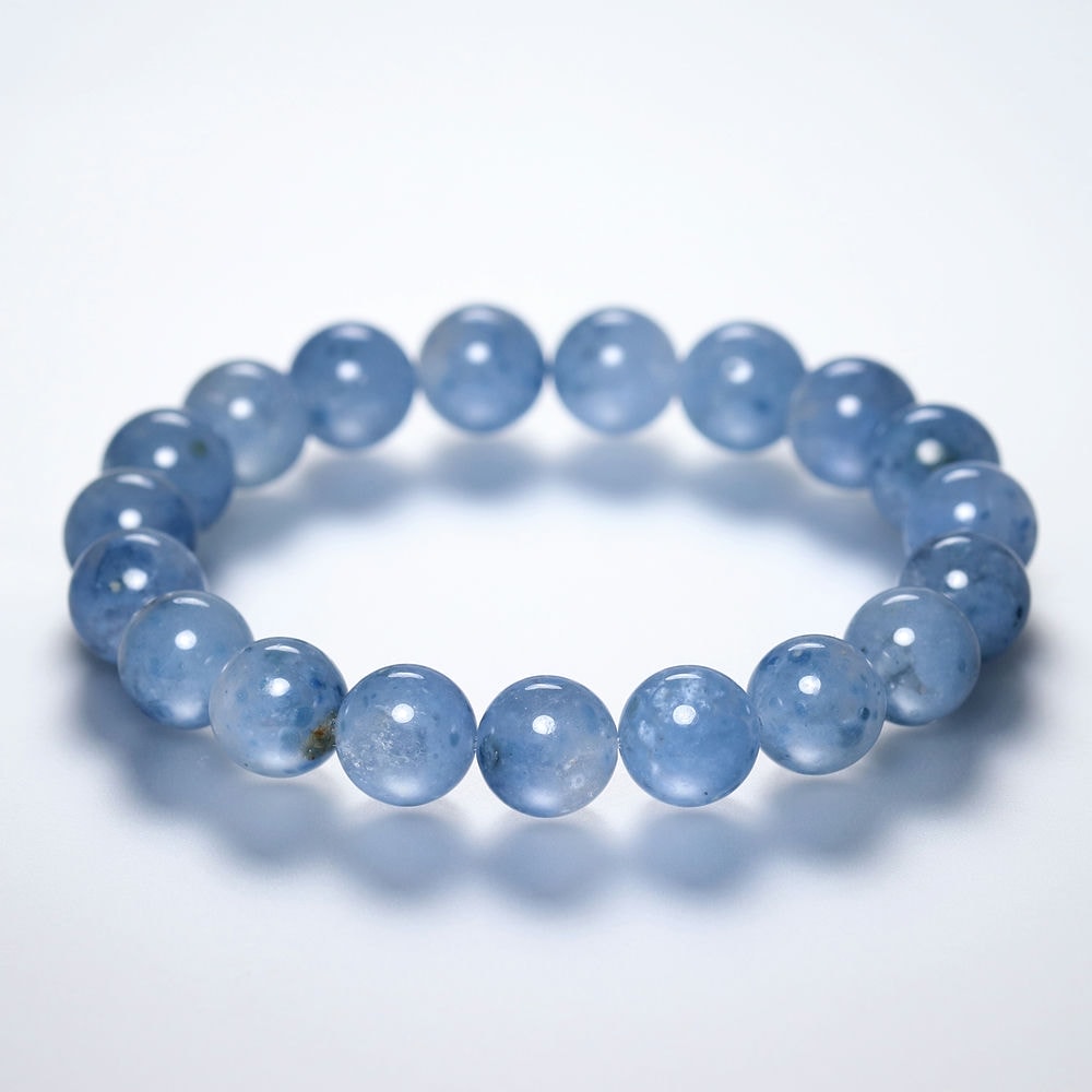 高品質]デュモルチェライトイン “ブルークォーツ” ブレスレット（約