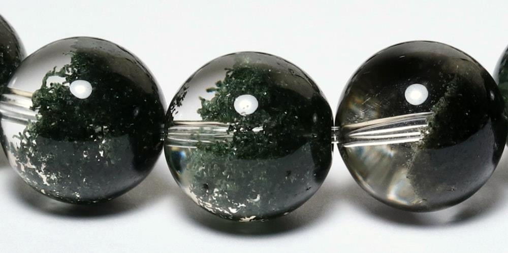 高品質++]ディープグリーンガーデンクォーツブレスレット/庭園水晶