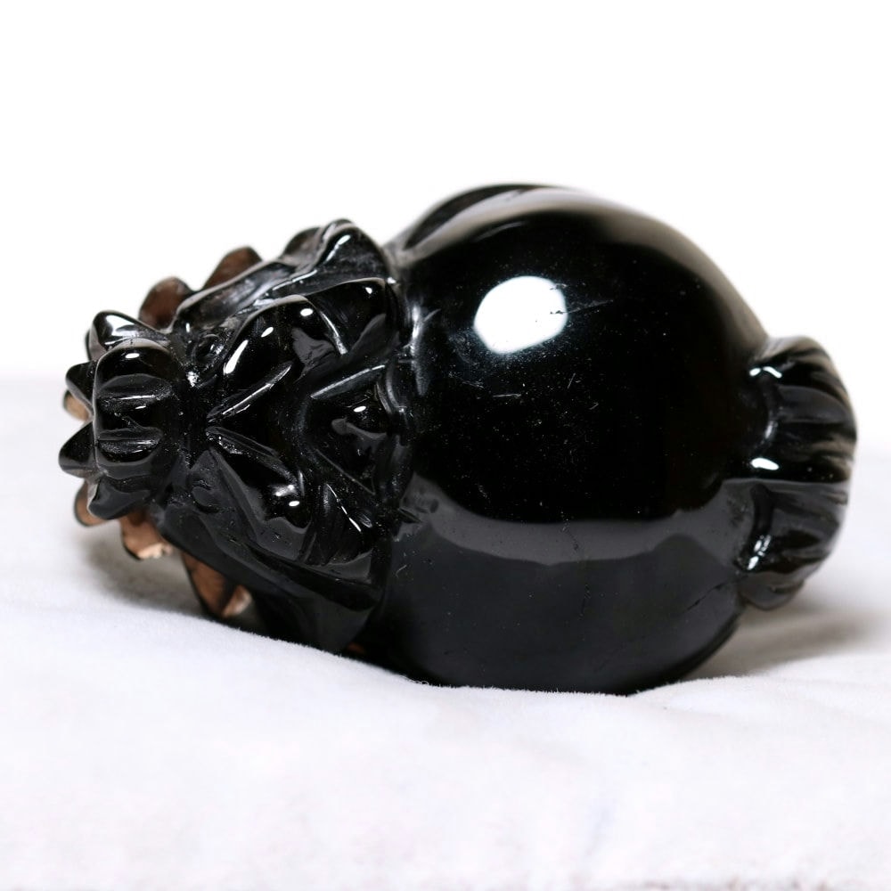 中国/山東省産]モリオン彫刻/天然黒水晶（龍亀/ロングイ） - 埼玉県