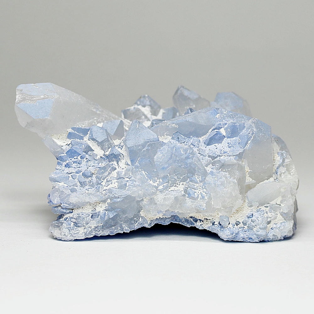 特別価格]ブラジル産デュモルチェライトインクォーツ＆共生クラスター