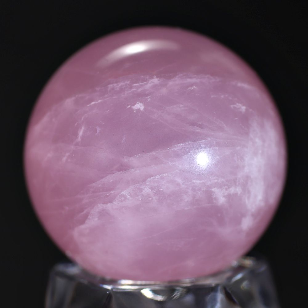 マダガスカル産ディープローズクォーツ丸玉/スフィア（直径29.2mm