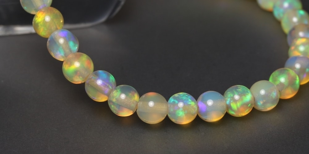 高品質++]エチオピアオパールブレスレット（約5.5mm玉） - 埼玉県吉川