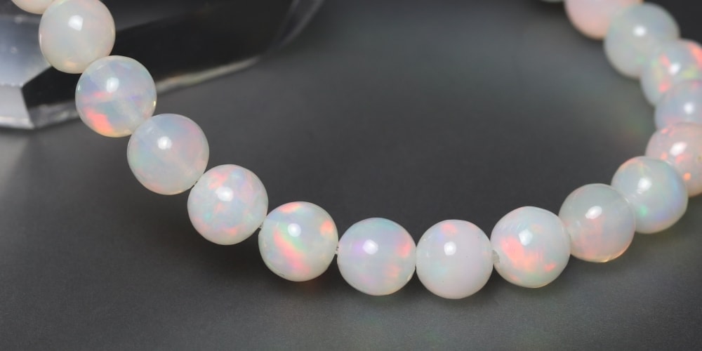 高品質++]エチオピアオパールブレスレット（約6mm玉） - 埼玉県吉川市
