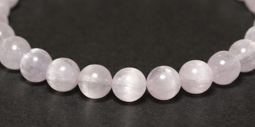 高品質]アフガニスタン産クンツァイトキャッツアイブレスレット（約7mm