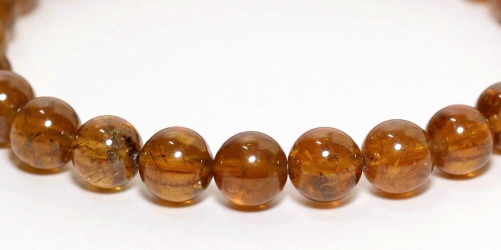 高品質]ヘソナイトガーネットブレスレット/オレンジガーネット（約7.5