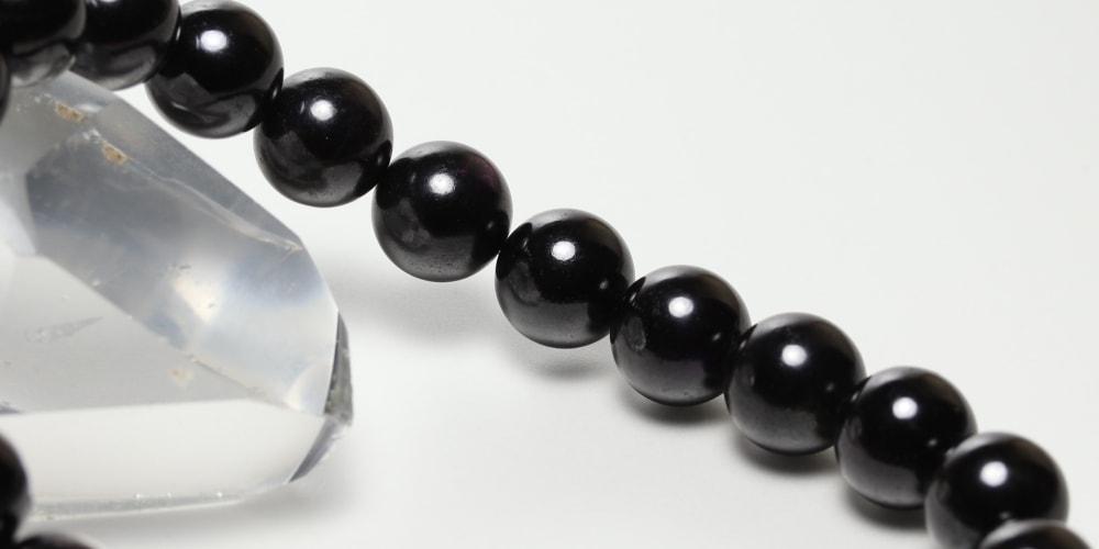 高品質]ナミビア産ヘテロサイトブレスレット/パープライト（約8mm玉