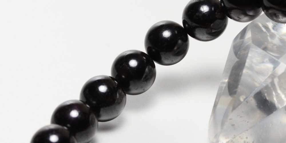 高品質]ナミビア産ヘテロサイトブレスレット/パープライト（約10.5mm玉