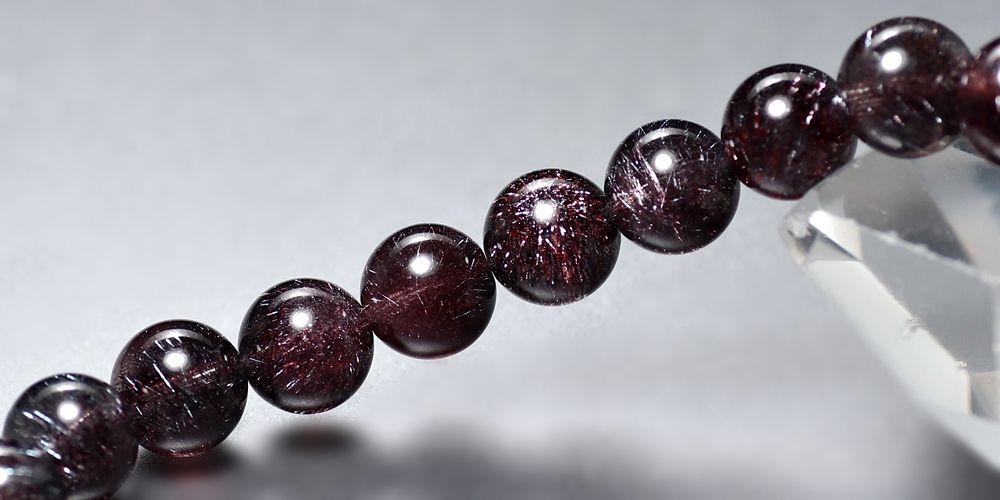 最高品質]花火スーパーセブンブレスレット/ニードルヘマタイトイン