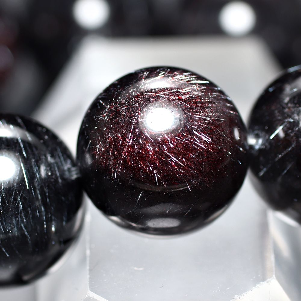 最高品質]花火スーパーセブンブレスレット/ニードルヘマタイトイン