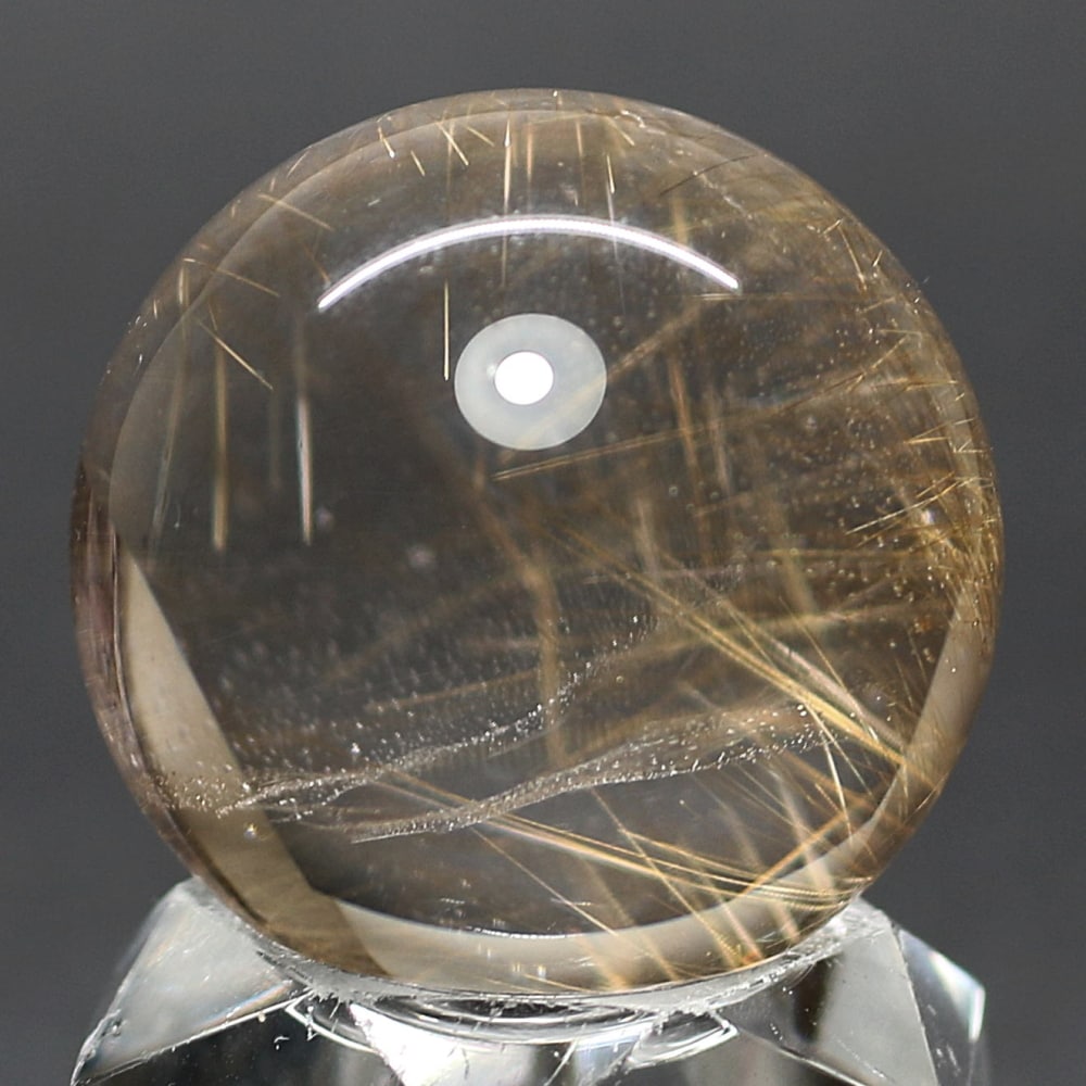 高品質]インド/マニハール産ヒマラヤ水晶丸玉/ルチルクォーツスフィア