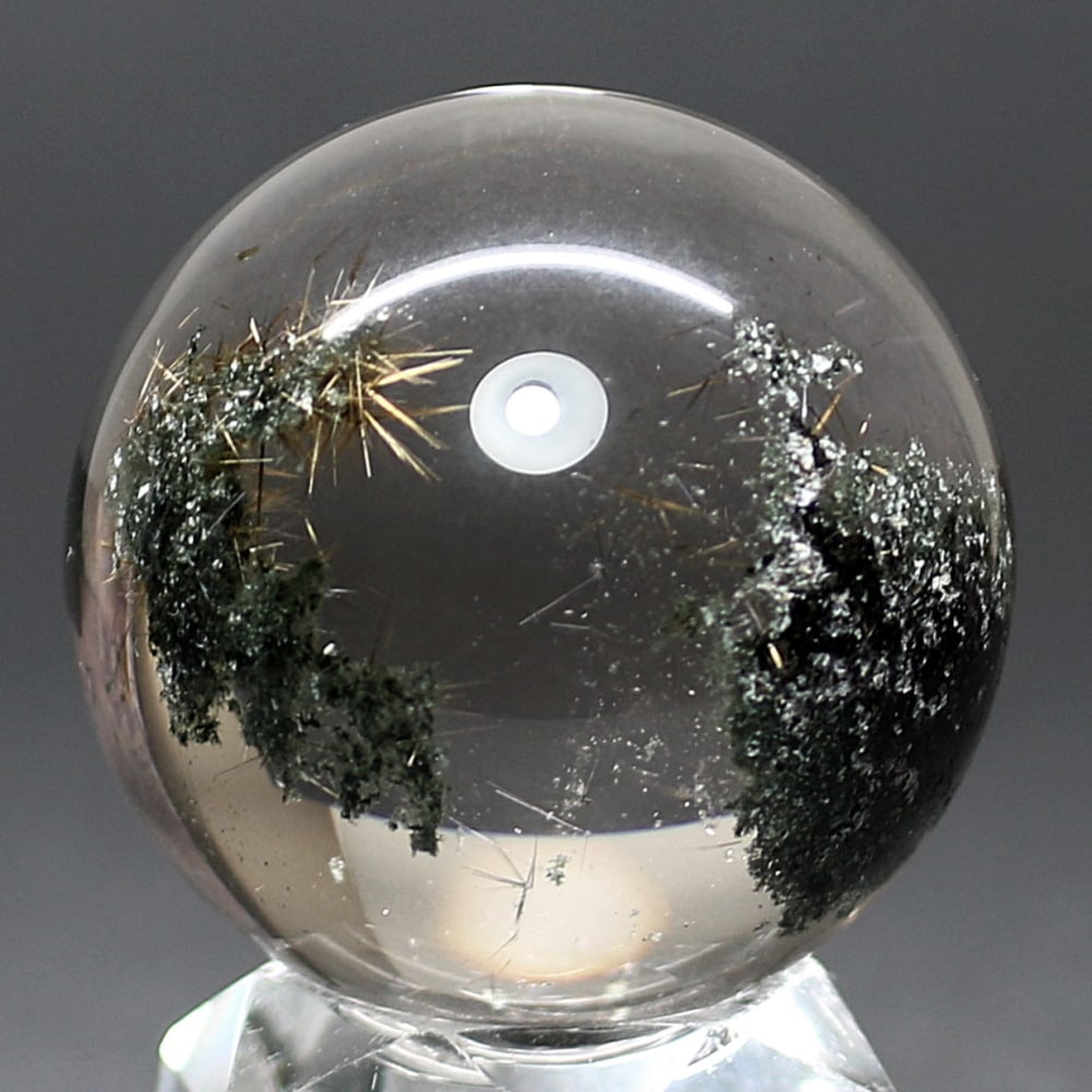 トップクォリティ]インド/マニハール産ヒマラヤ水晶丸玉/ルチル