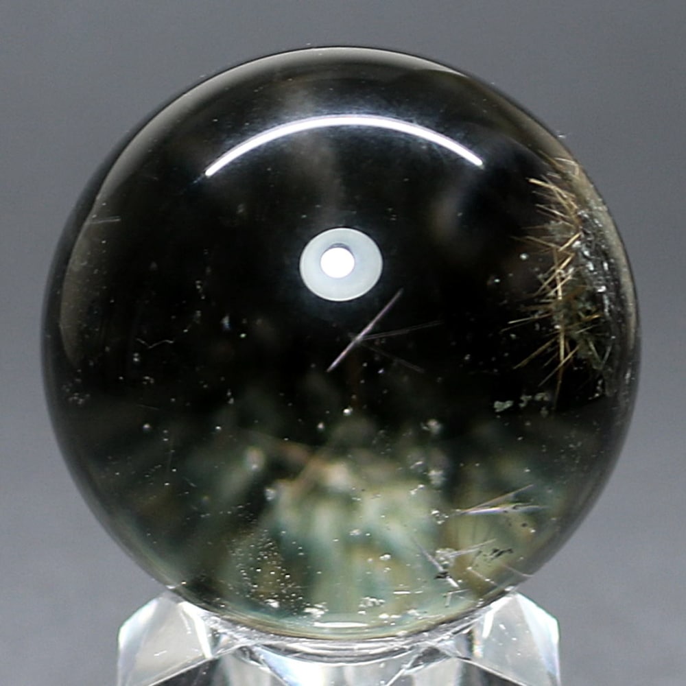 トップクォリティ]インド/マニハール産ヒマラヤ水晶丸玉/ルチル