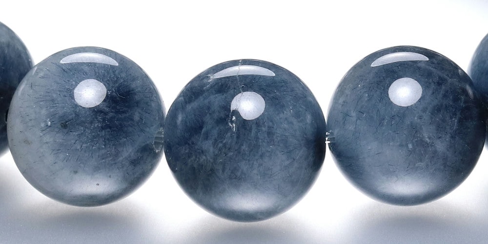 3A]ブルートルマリンインクォーツブレスレット/インディゴライトイン