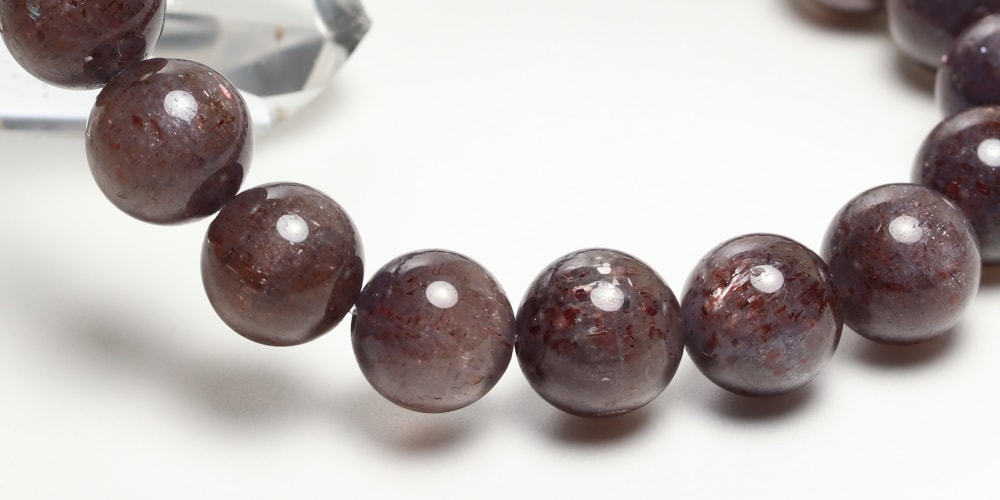 高品質+]アイオライトサンストーンブレスレット（約9.5mm玉） - 埼玉県