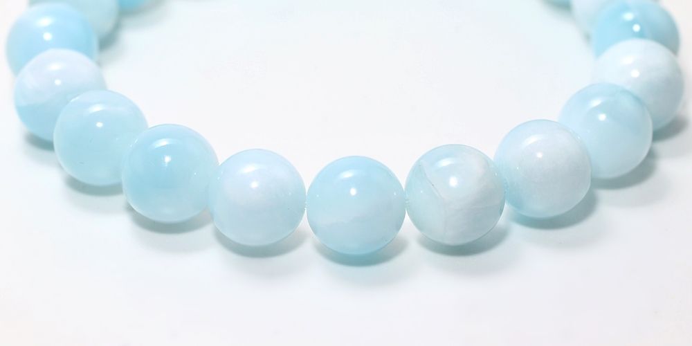 高品質]アイスラリマーブレスレット（約10mm玉） - 埼玉県吉川市の