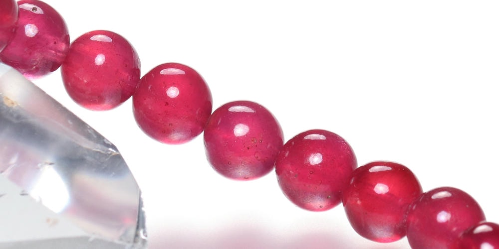 高品質++]宝石質ルビーブレスレット（約8.5mm玉） - 埼玉県吉川市の