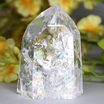 レインボー水晶（アイリスクォーツ）ポリッシュポイント - 埼玉県吉川