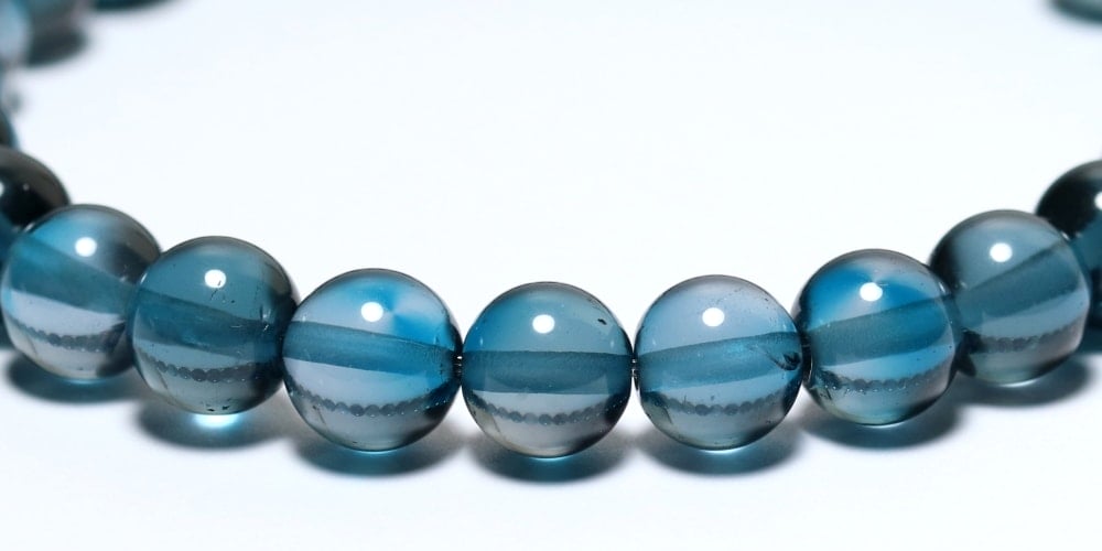 トップクォリティ]ロンドンブルートパーズブレスレット（約8mm玉
