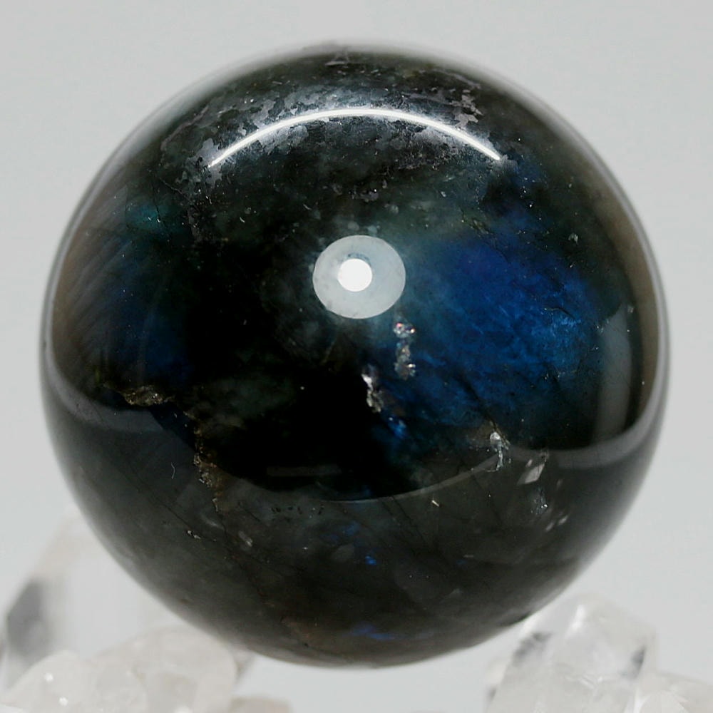 マダガスカル産]ラブラドライト丸玉/スフィア（直径約52.5mm） - 埼玉