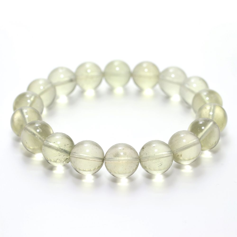 高品質+]天然リビアングラスブレスレット（約11mm玉） - 埼玉県吉川市