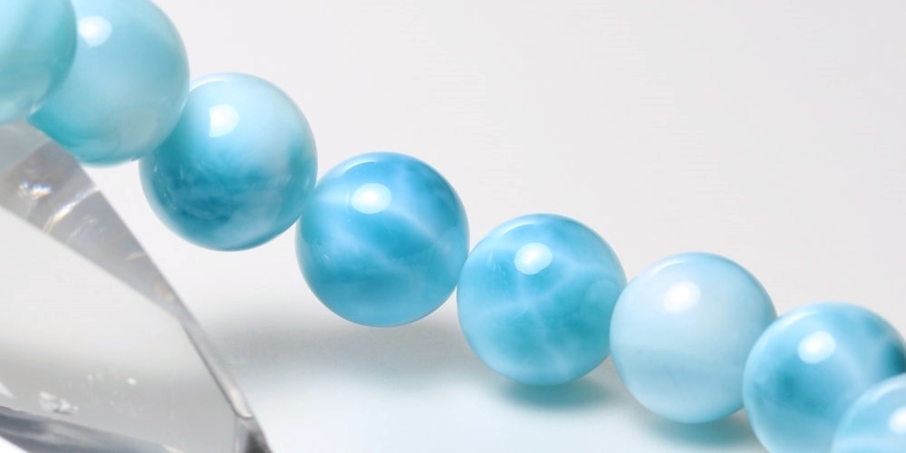 高品質++]ラリマーブレスレット（約10.5mm玉） - 埼玉県吉川市の天然石