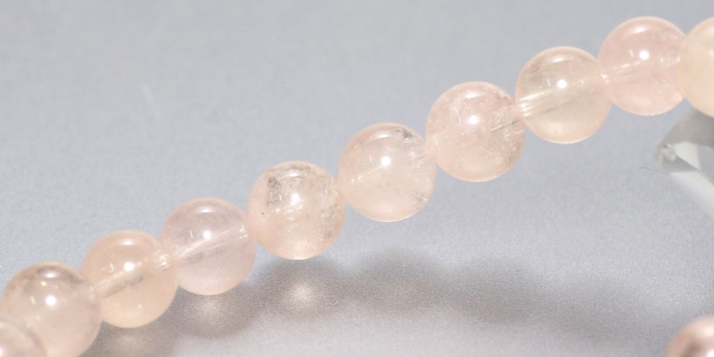 高品質]オレンジモルガナイトブレスレット（約9mm玉・クリアオレンジ