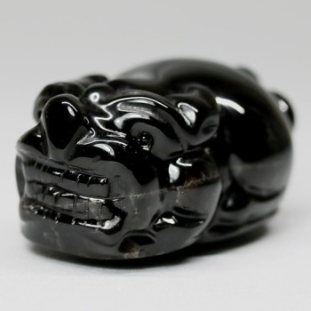 中国/山東省産モリオン（黒水晶）ヒキュウ（貔貅） - 埼玉県吉川市の