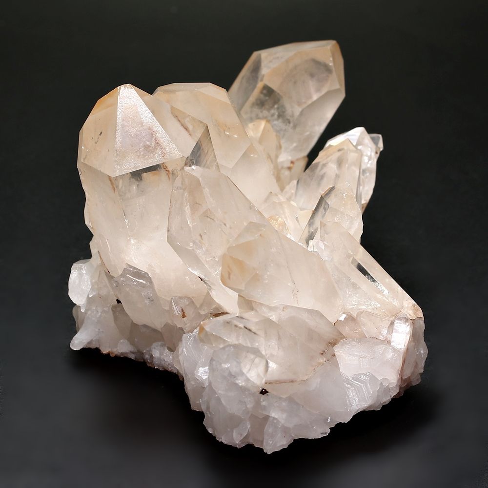 高品質]マダガスカル産水晶クラスター/クリアブラウン（原石663g