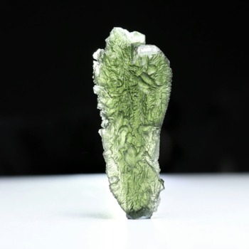 高品質]天然モルダバイトブレスレット/大粒カット＆オーバルビーズ（約