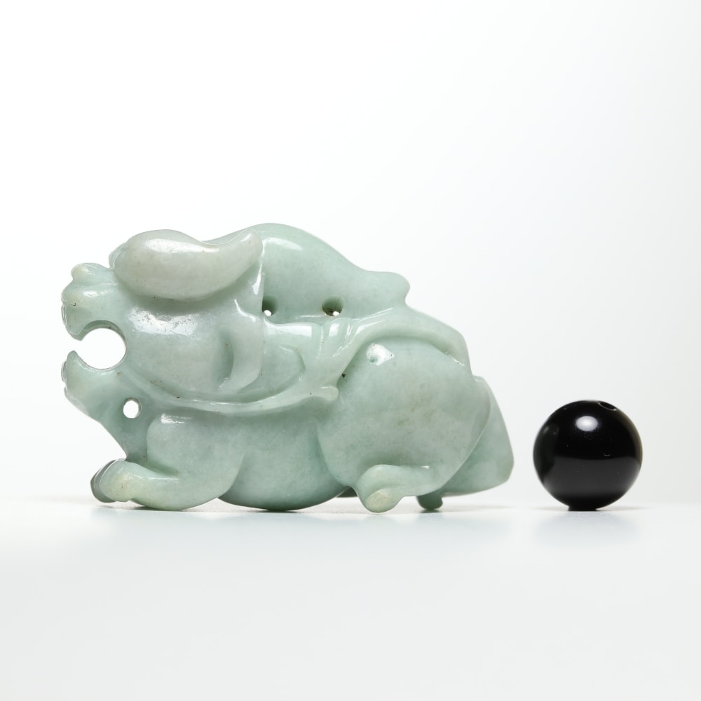 ミャンマー産]天然ヒスイ彫刻/翡翠（貔貅/ヒキュウ） - 埼玉県吉川市の