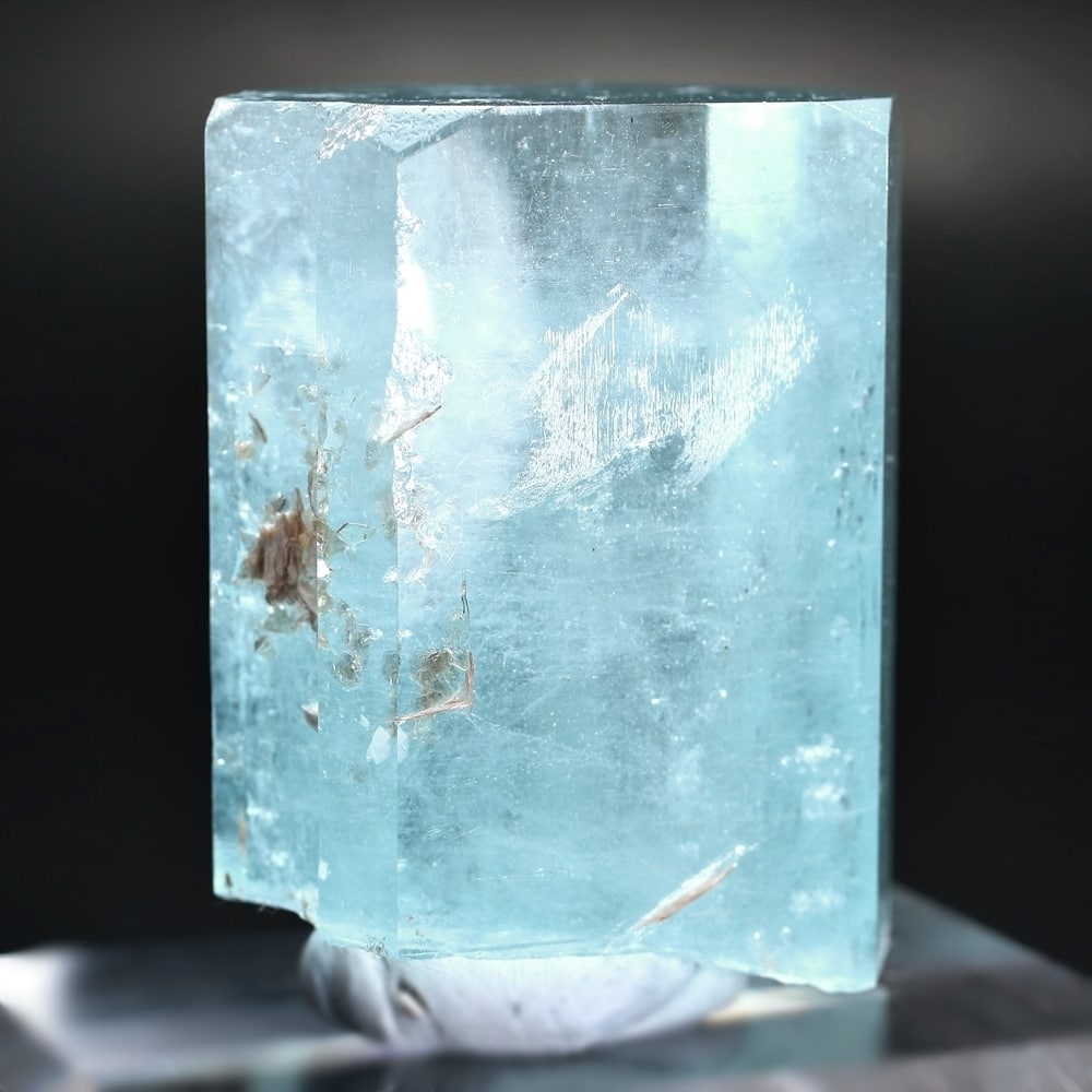 トップクォリティ]パキスタン産アクアマリン極太単結晶（このサイズで