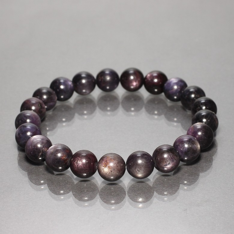 高品質]ピンクスターサファイアブレスレット（約10mm玉） - 埼玉県吉川