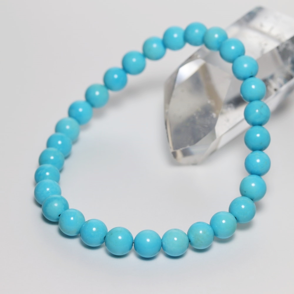 高品質++]スリーピングビューティー鉱山産ターコイズブレスレット（約