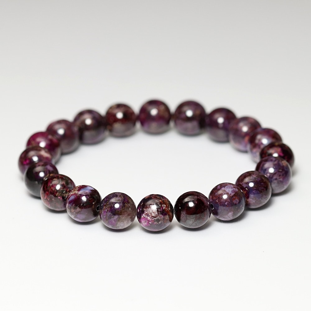 高品質]南アフリカ産スギライトブレスレット（約9.5mm玉） - 埼玉県