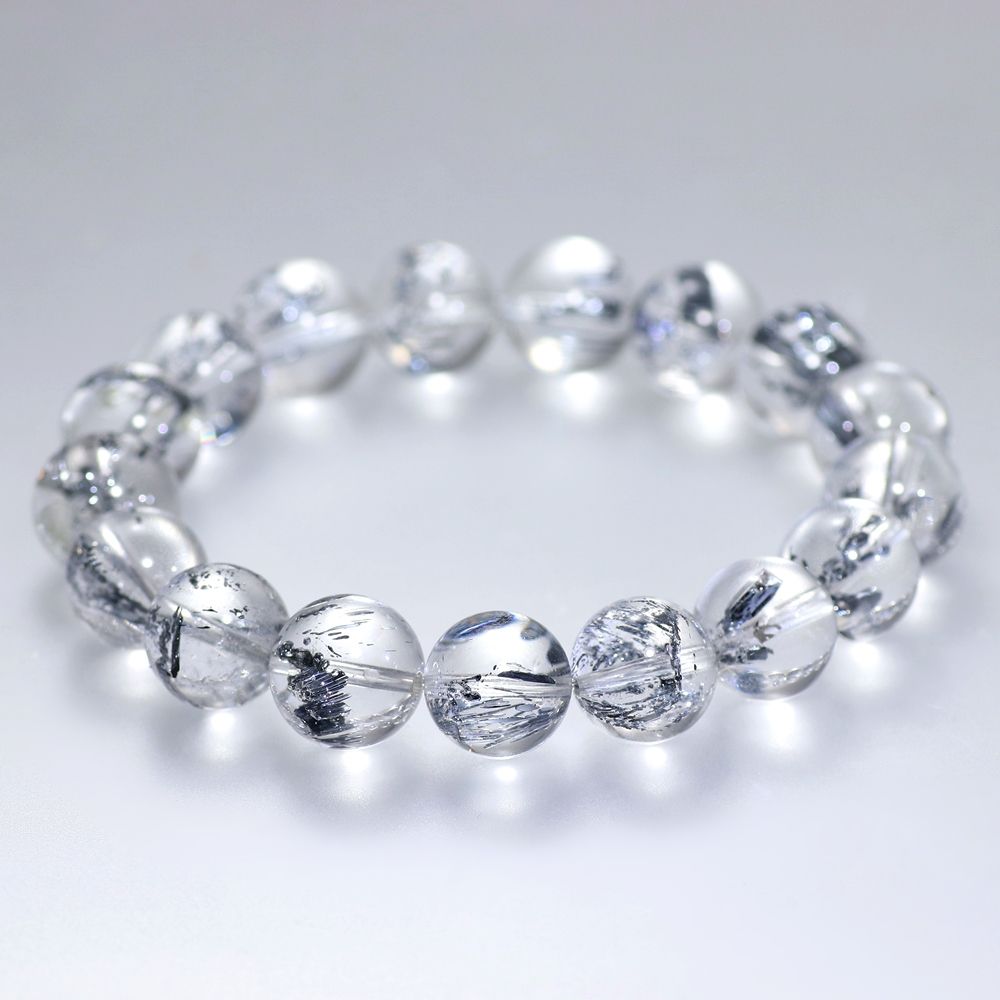 高品質+]スティブナイトインクォーツブレスレット（約12.5mm玉