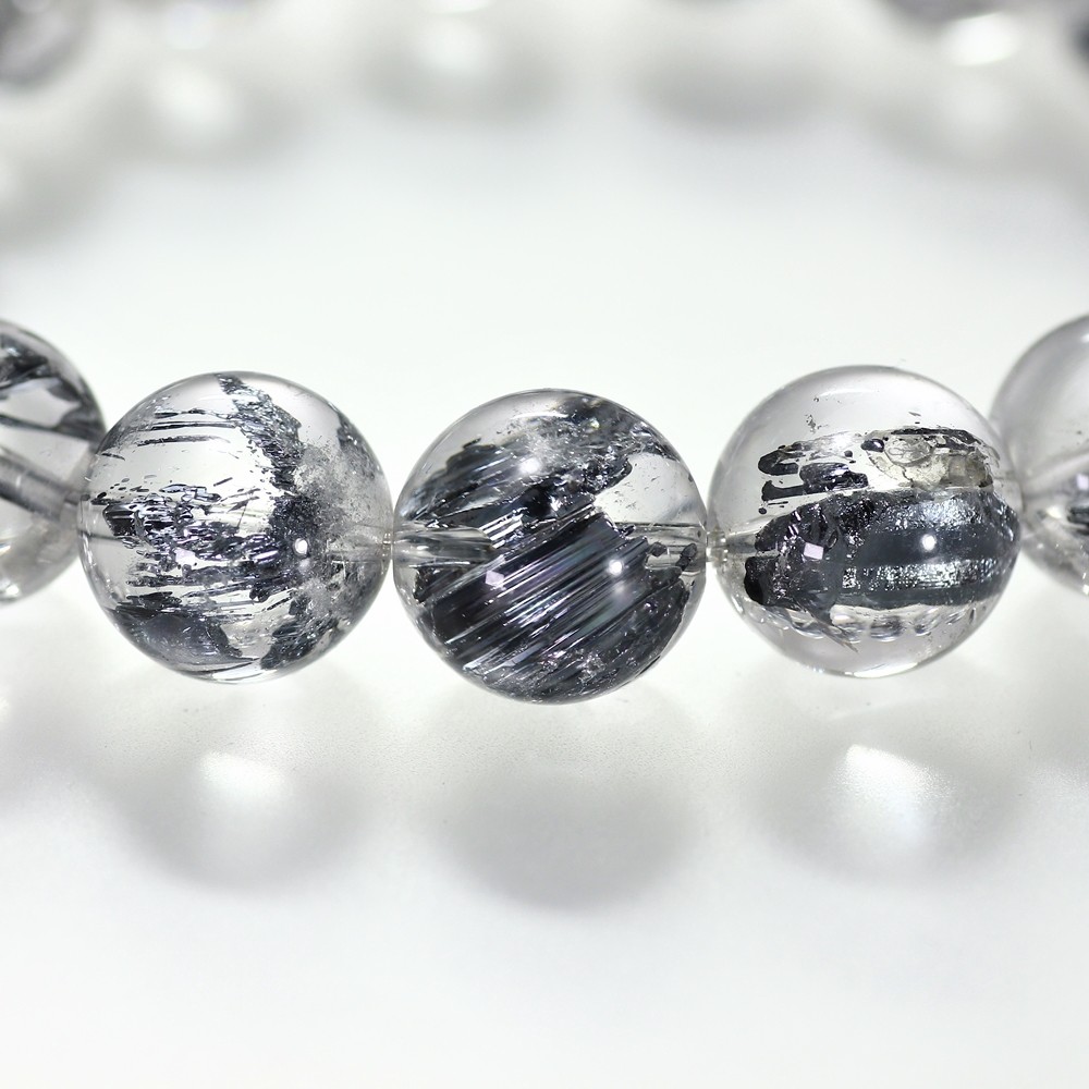 最高品質]スティブナイトインクォーツブレスレット（約13mm玉）☆現品