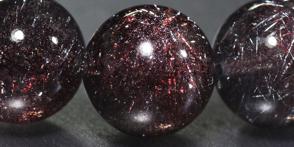 最高品質]花火ブラックスーパーセブンブレスレット（約11mm玉） - 埼玉