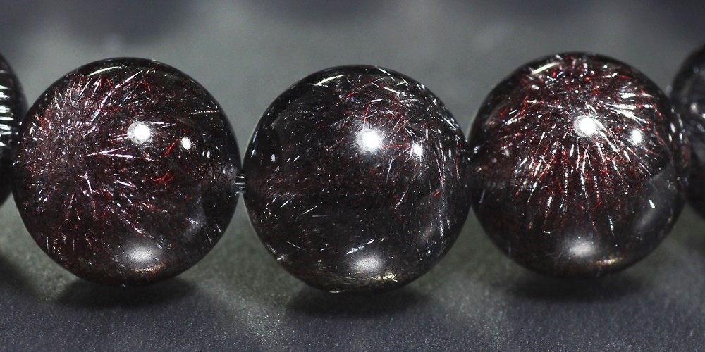 最高品質]花火ブラックスーパーセブンブレスレット（約11.5mm玉