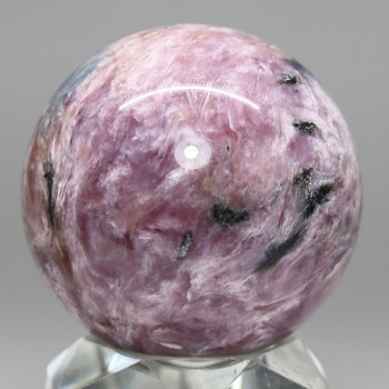 ピンクチャロアイト丸玉（スフィア、球体石） - 埼玉県吉川市の天然石