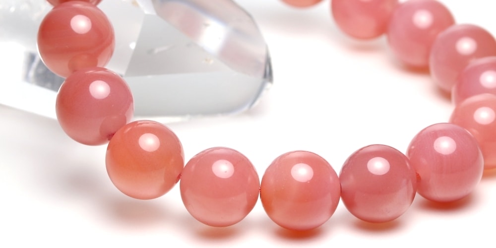 高品質]ピンクアゲートブレスレット/桃色瑪瑙（約11mm玉） - 埼玉県
