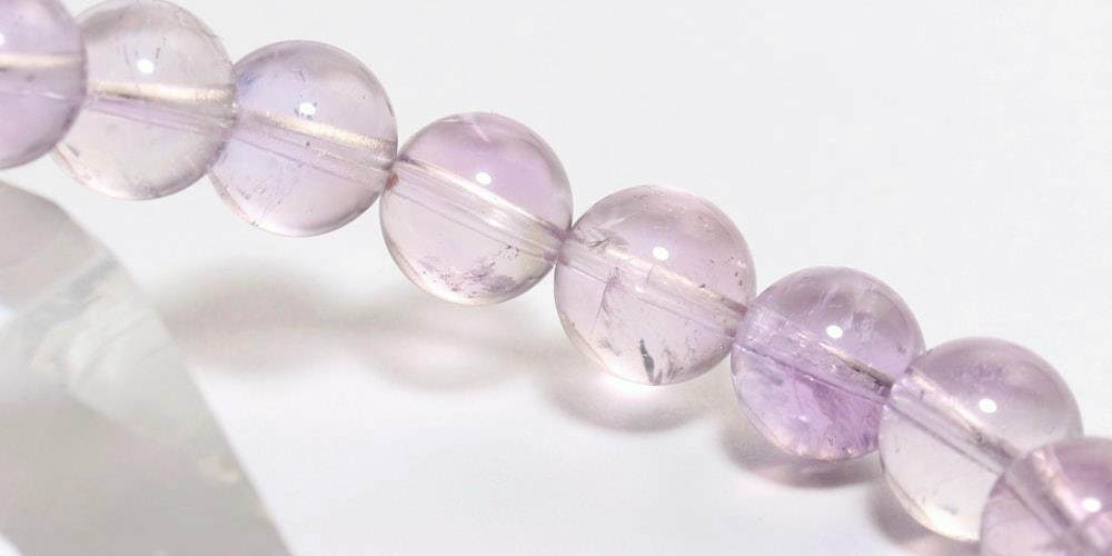 高品質]ラベンダーピンクアメジストブレスレット/ローズアメジスト（約