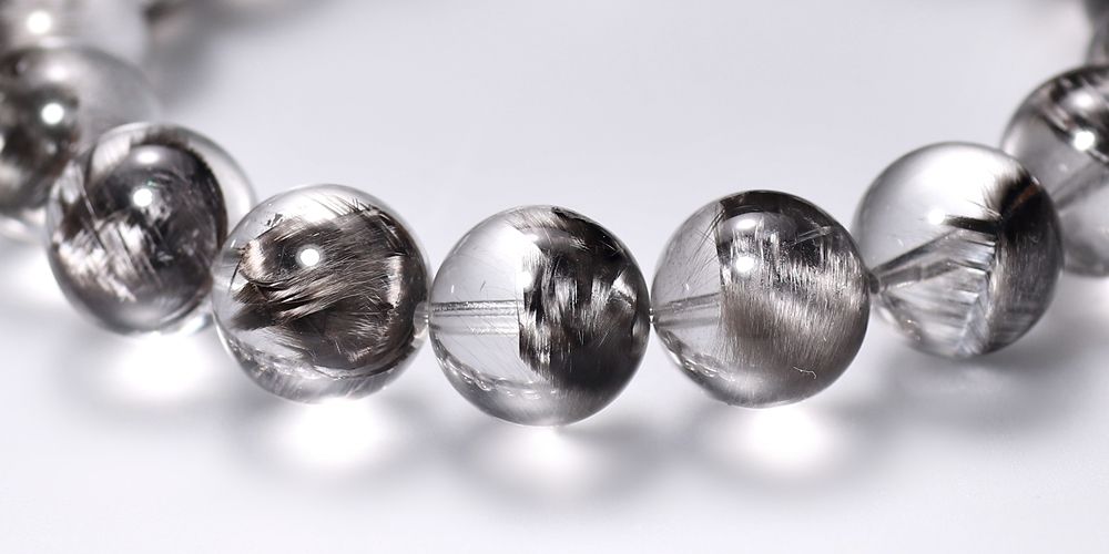 トップクォリティ]プラチナルチルクォーツブレスレット（約11.5mm玉