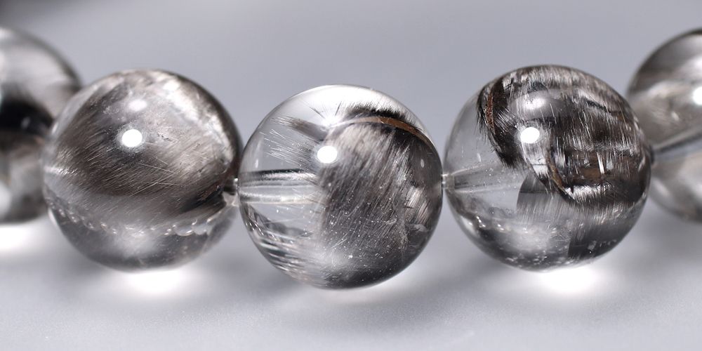 トップクォリティ]プラチナルチルクォーツブレスレット（約11.5mm玉