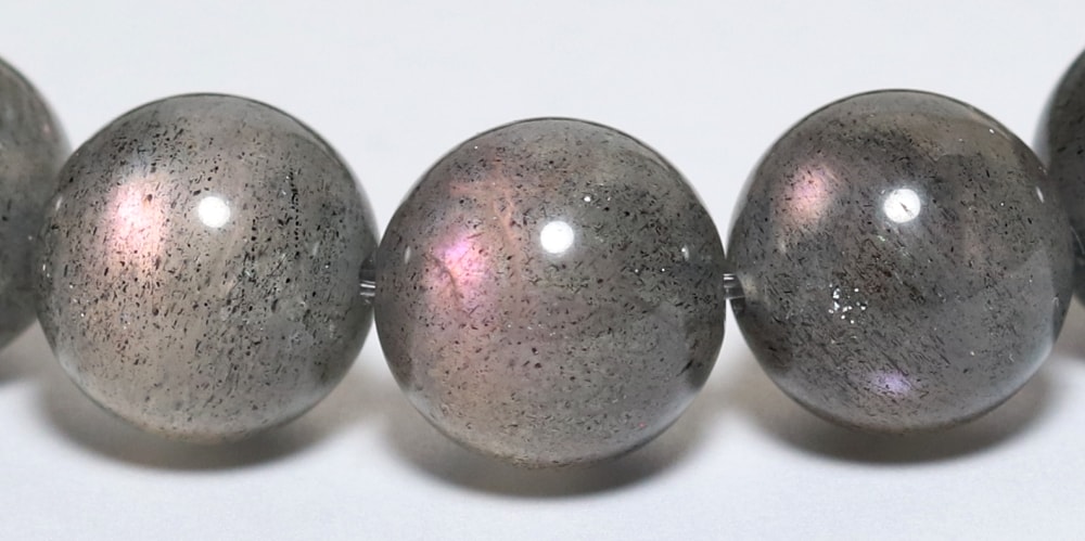 高品質+]オレンジ・ピンク・パープルラブラドライトブレスレット（約