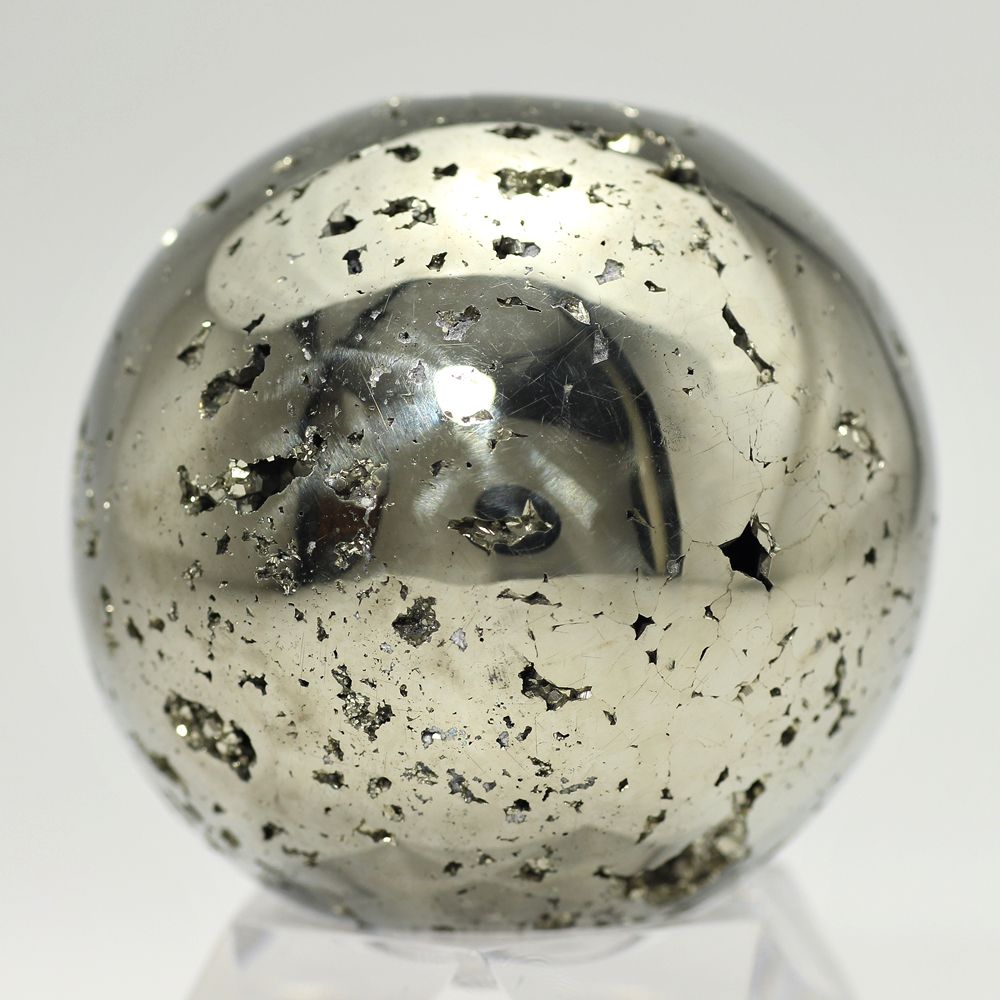 高品質]ペルー産パイライト丸玉/スフィア約4.6cm（黄鉄鉱） - 埼玉県