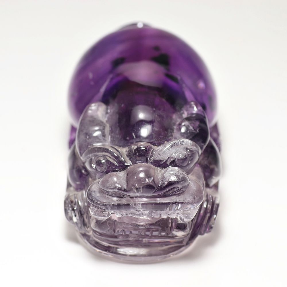 高品質]ブラジル産ロマネサイトインアメジスト彫刻（貔貅/ヒキュウ