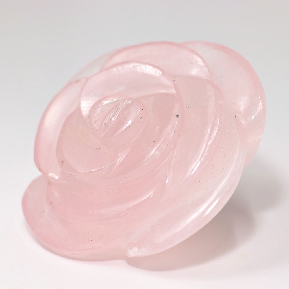 ローズクォーツ薔薇（バラ）彫刻（インテリア・置き物） - 埼玉県吉川