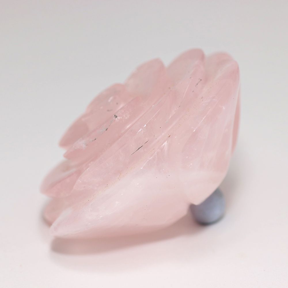 ローズクォーツ薔薇（バラ）彫刻（インテリア・置き物） - 埼玉県吉川